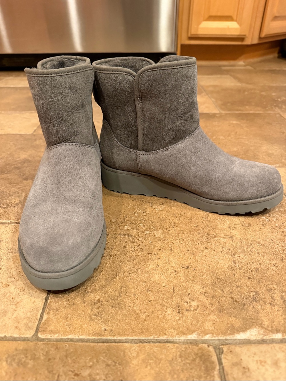 UGG Kristin Classic Slim Wedge Ankle Boots – Slate Gray – Style 1012497